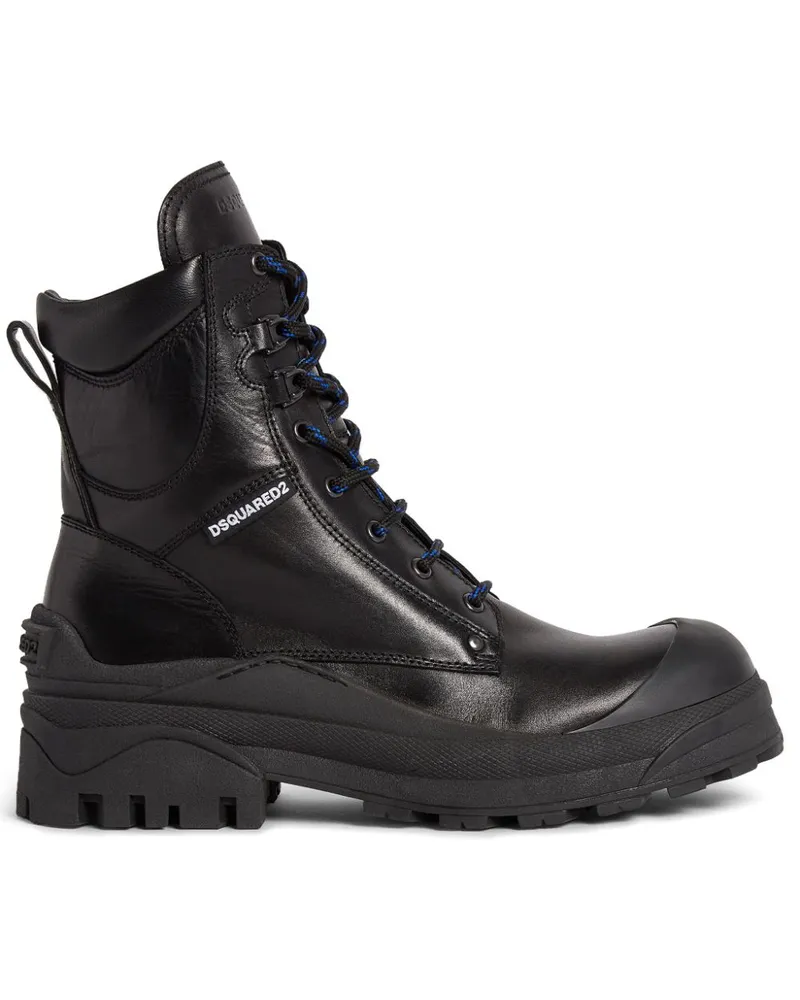 Dsquared2 Stiefel mit Einsätzen - Schwarz Schwarz