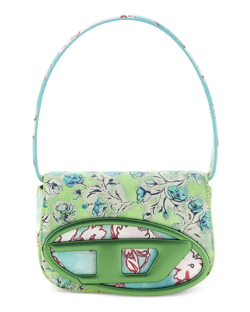 Diesel 1DR-Iconic Schultertasche mit Blumenprint - Grün Grün