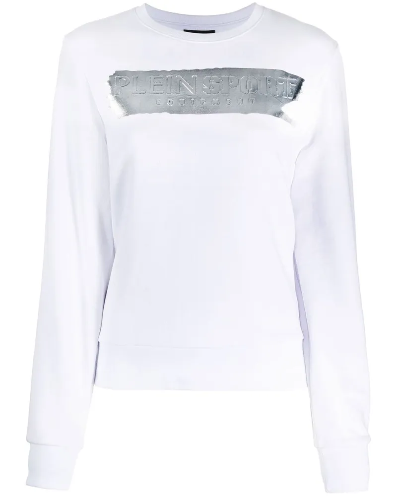 Philipp Plein T-Shirt mit Metallic-Logo - Weiß Weiß