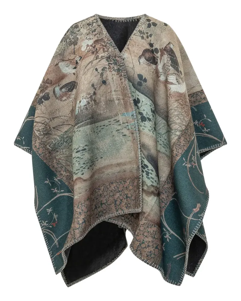 Pierre-Louis Mascia Pancake Cape mit grafischem Print - Nude Nude