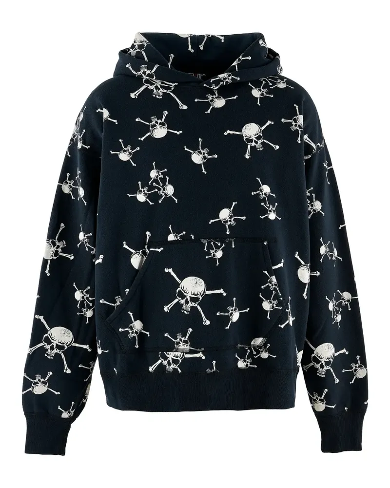 SAINT MXXXXXX skull-print hoodie - Schwarz Schwarz