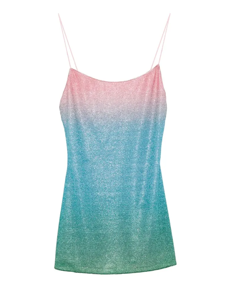 Oséree Lumière Minikleid aus Lurex-Strick - Blau Blau