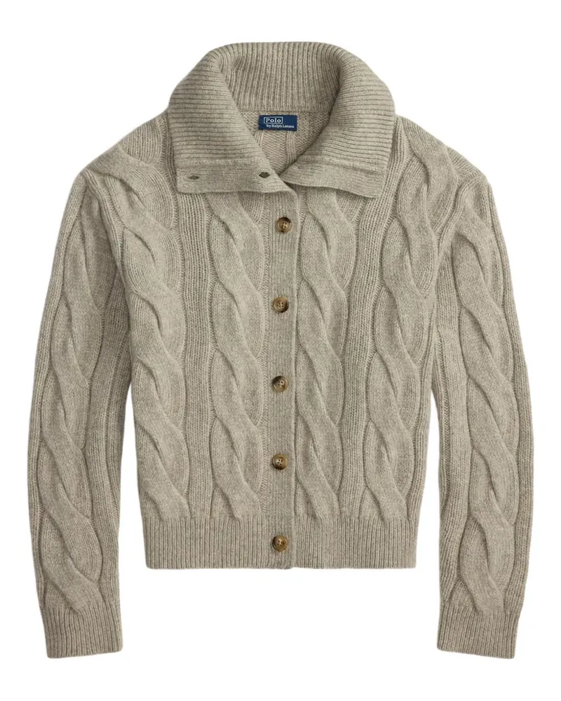 Ralph Lauren Rollkragencardigan mit Zopfmuster - Nude Nude