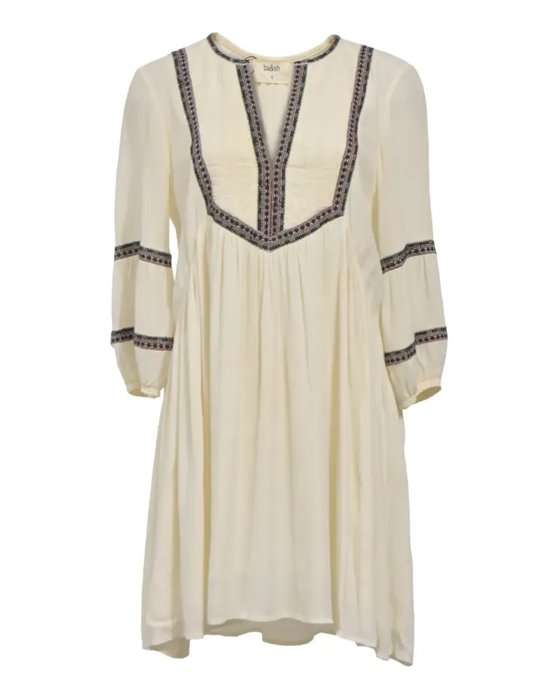 ba&sh Tulsie Midikleid mit V-Ausschnitt - Nude Nude