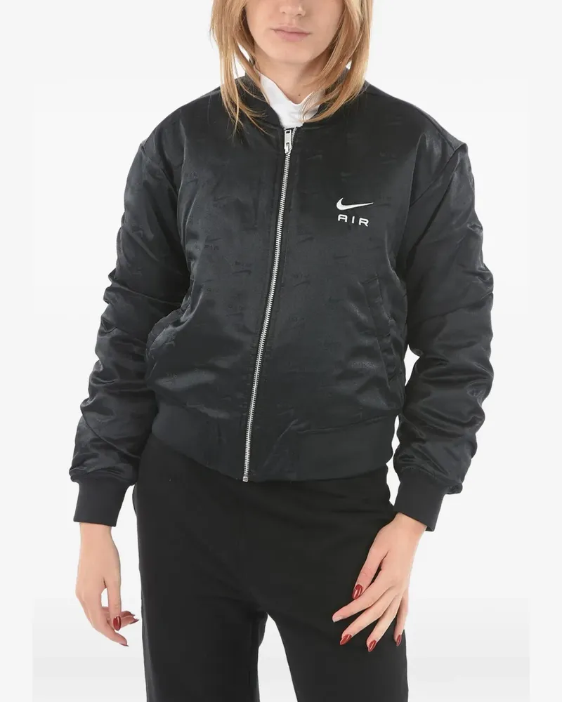 Nike Bomberjacke mit Logo-Muster - Schwarz Schwarz