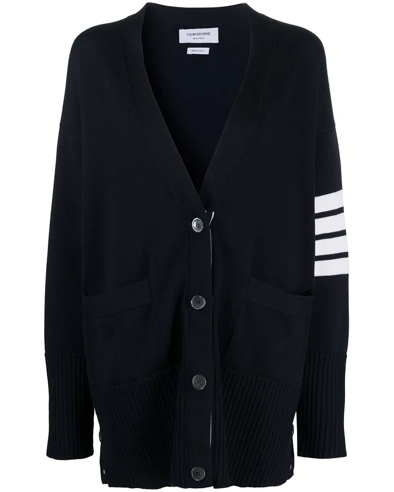 Thom Browne Gestreifter Oversized-Cardigan - Blau Blau