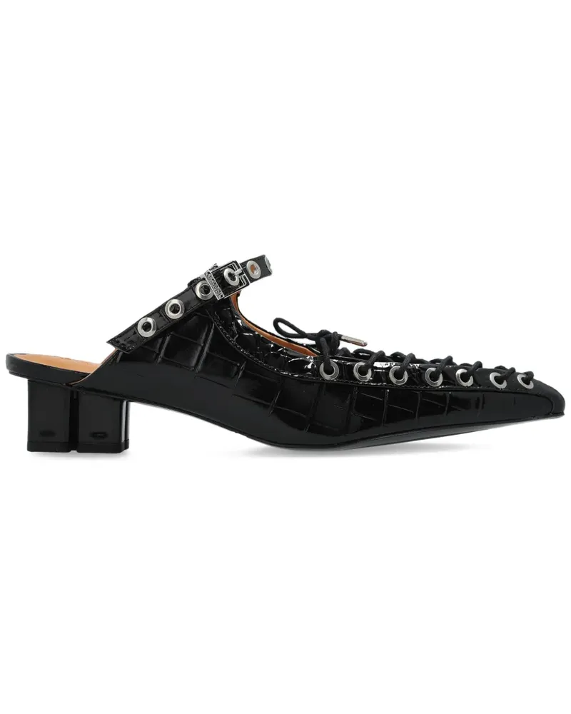 Ganni Mules mit Schnallenverschluss 50mm - Schwarz Schwarz