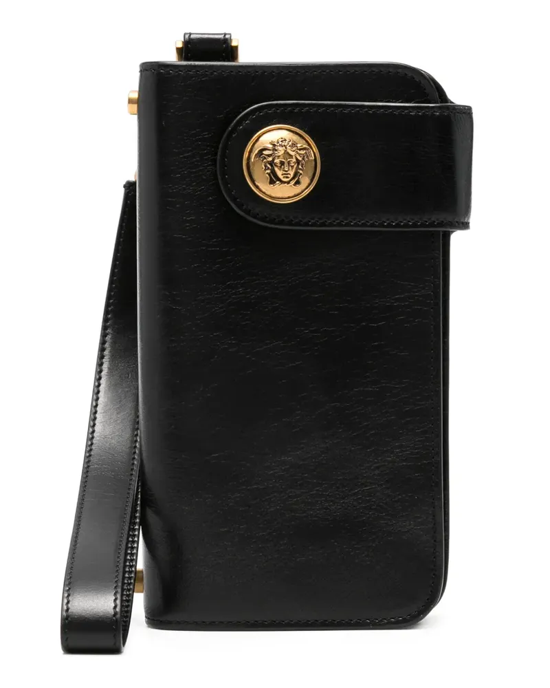 Versace Clutch mit Medusa-Kopf - Schwarz Schwarz