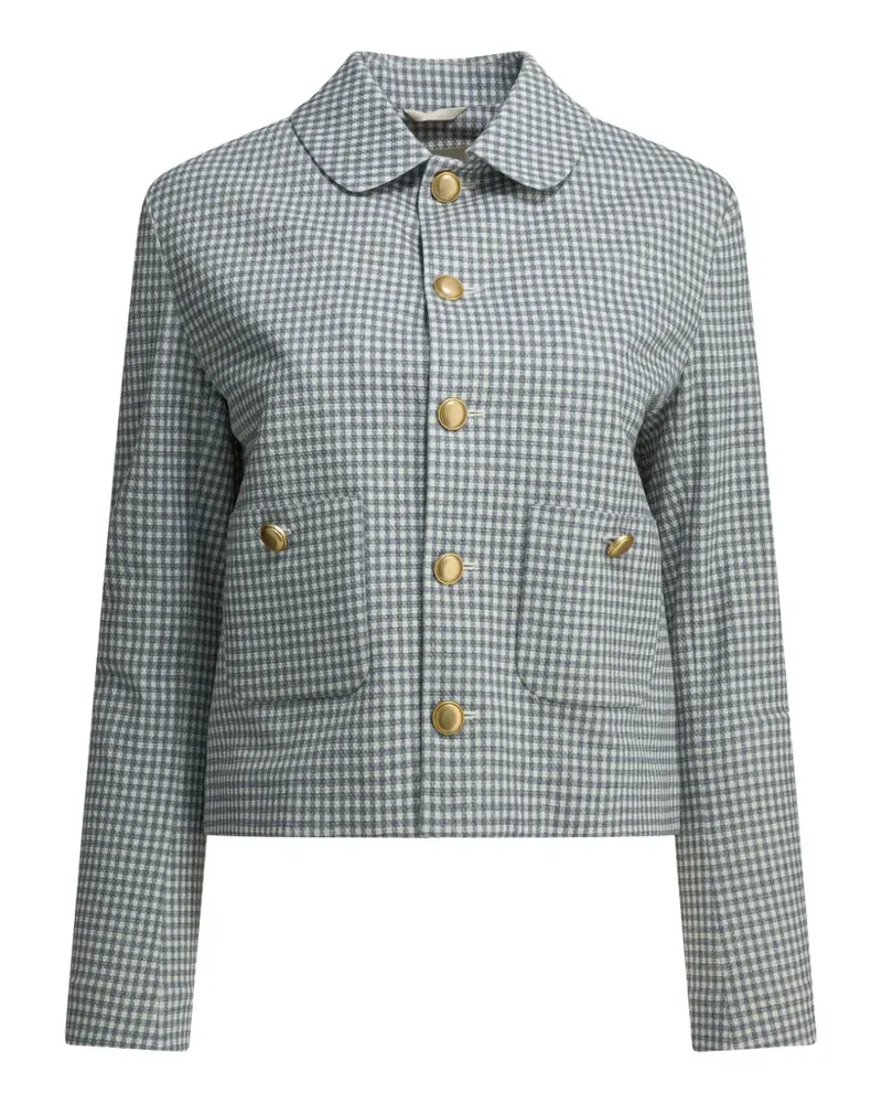 CIRCOLO 1901 Karierte Jacke mit Knöpfen - Blau Blau