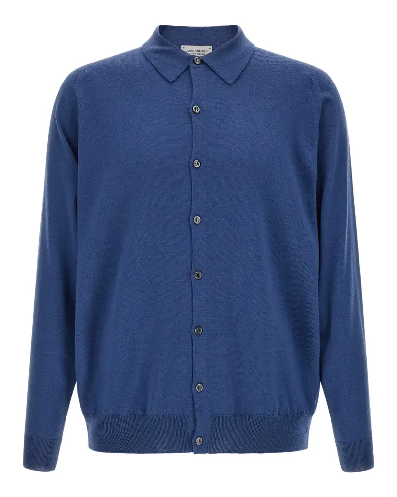 John Smedley Tibor Cardigan - Blau Blau