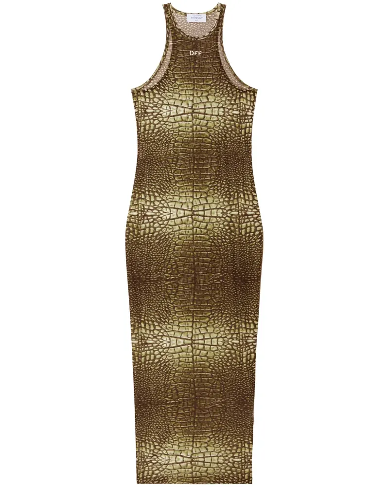 OFF-WHITE Croco Kleid - Grün Grün