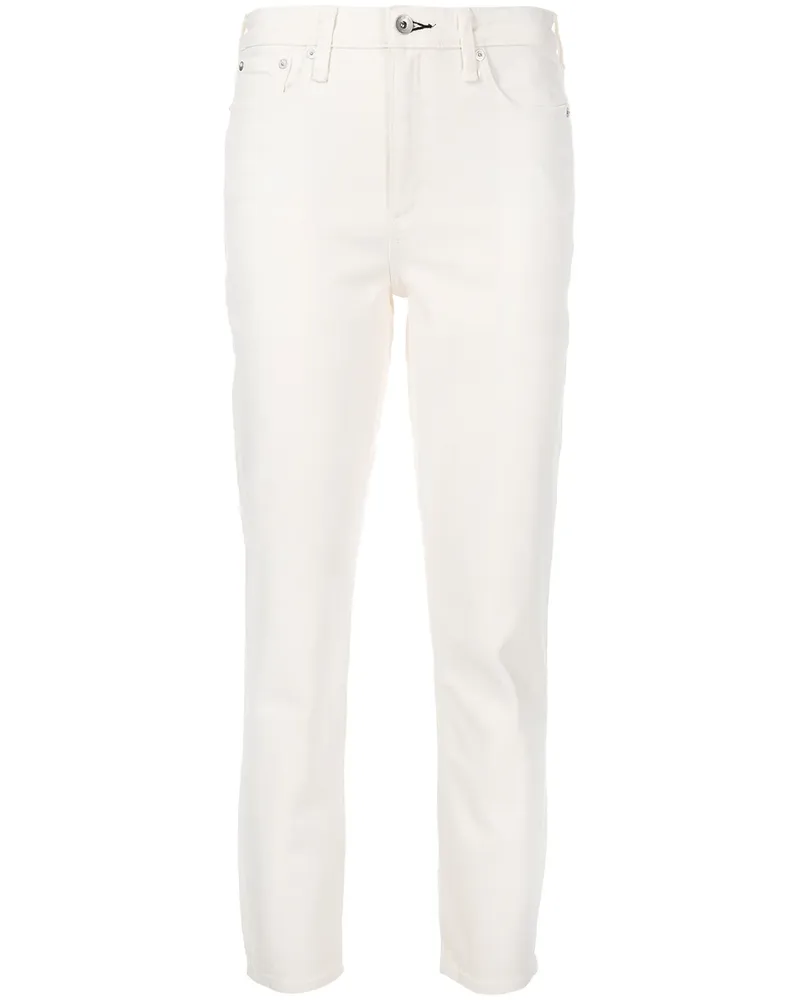 Rag & Bone Nina Tapered-Jeans mit hohem Bund - Weiß Weiß