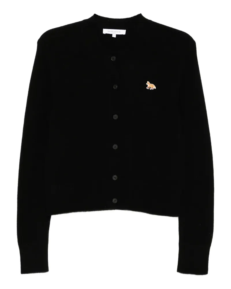 Kitsuné Cardigan mit Logo-Stickerei - Schwarz Schwarz