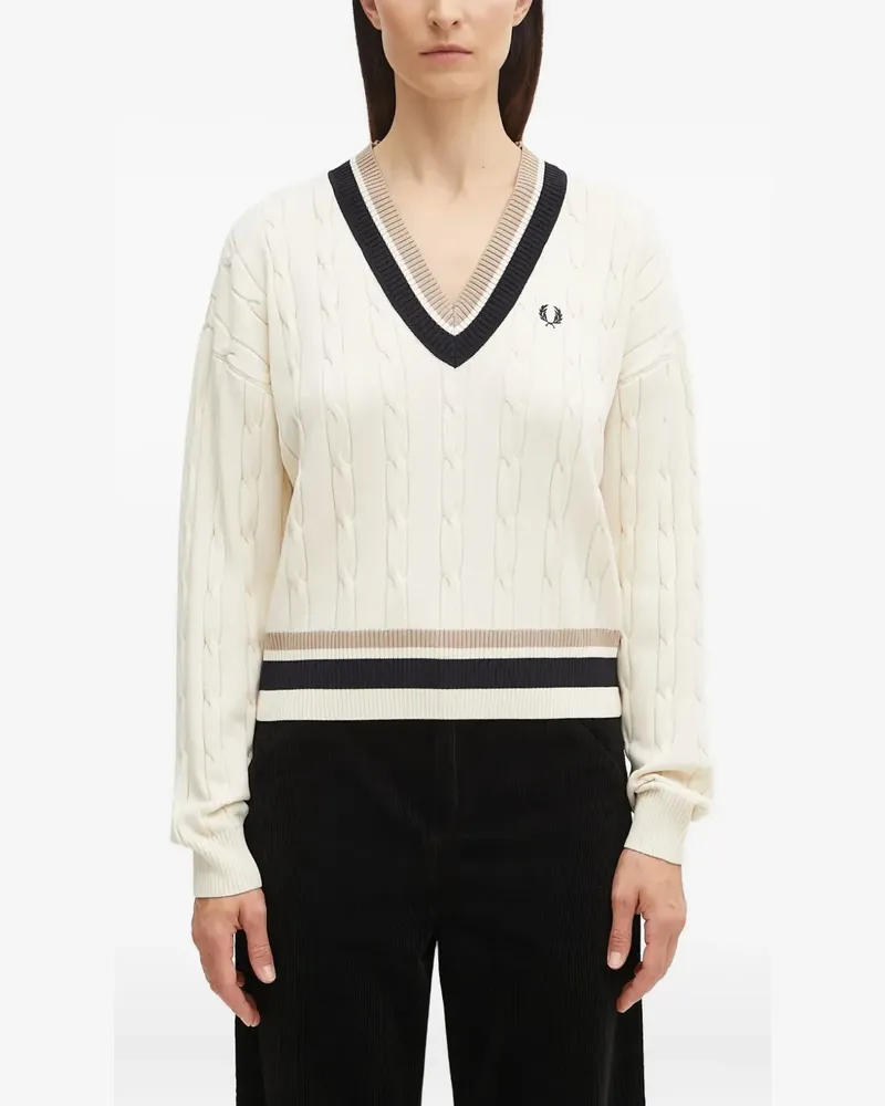 Fred Perry V-neck sweater - Nude Nude