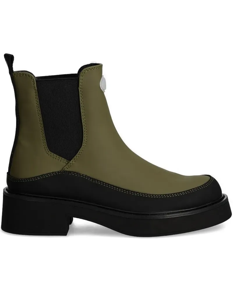 Desigual Plateau-Stiefel mit Stretcheinsätzen - Grün Grün