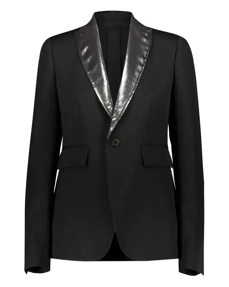 Sapio N°55 Jacke mit Lamé-Revers - Schwarz Schwarz