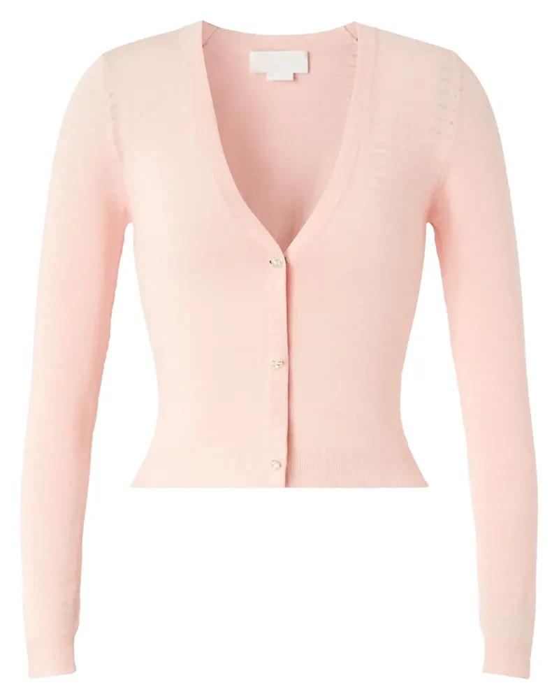 Genny Klassischer Cropped-Cardigan - Rosa Rosa