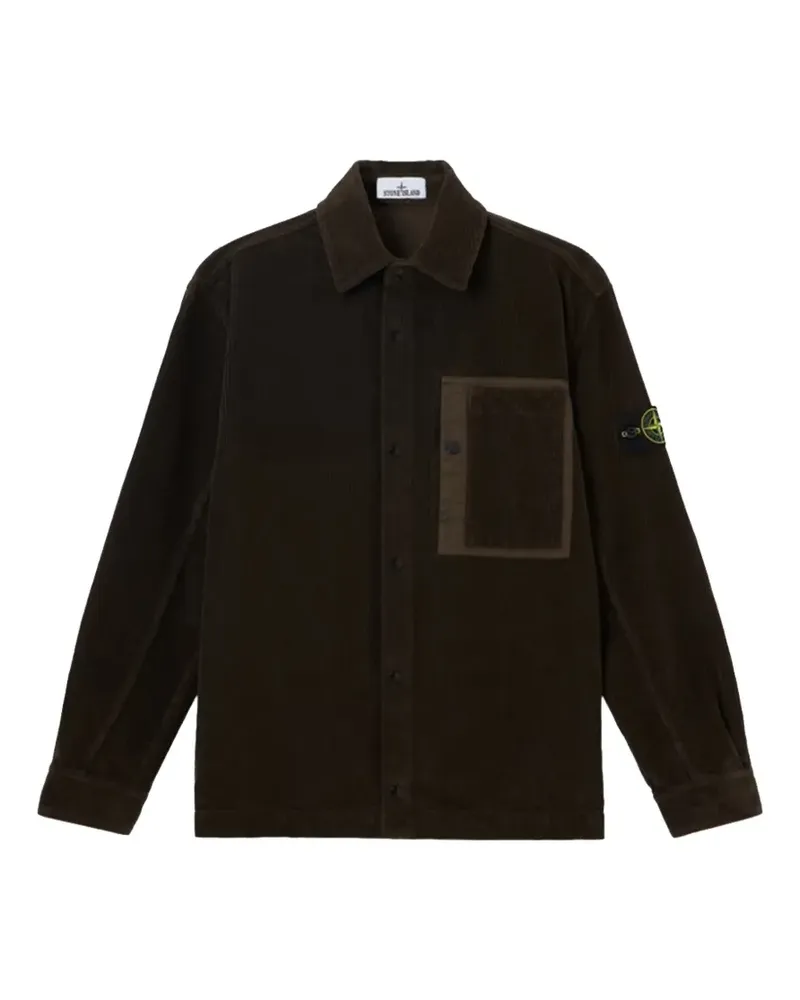 Stone Island corduroy-patchwork jacket - Braun Braun