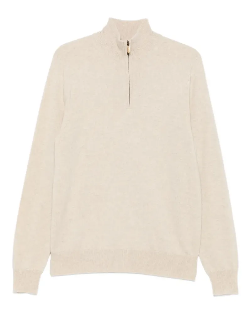 Eric Bompard Pullover mit Reißverschluss - Nude Nude
