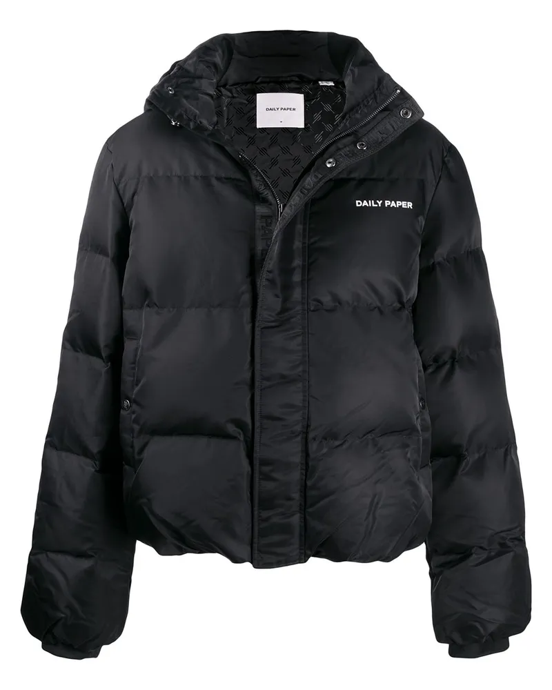 Daily Paper Daunenjacke mit Logo-Print - Schwarz Schwarz