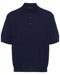 Prada Poloshirt mit tiefen Schultern Blau