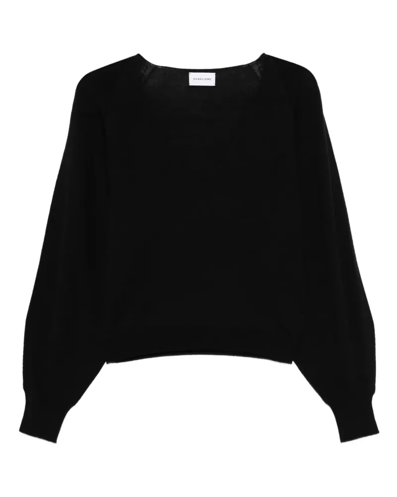 Scaglione Pullover mit Ballonärmeln - Schwarz Schwarz