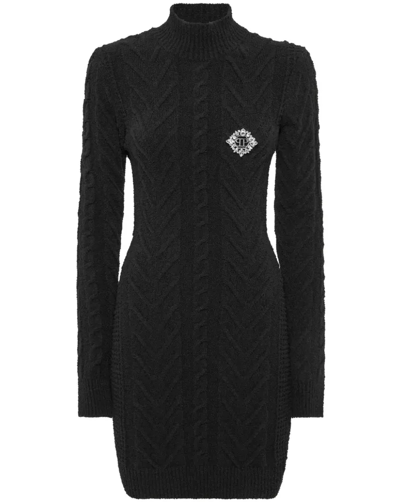 Philipp Plein Gestricktes Minikleid - Schwarz Schwarz