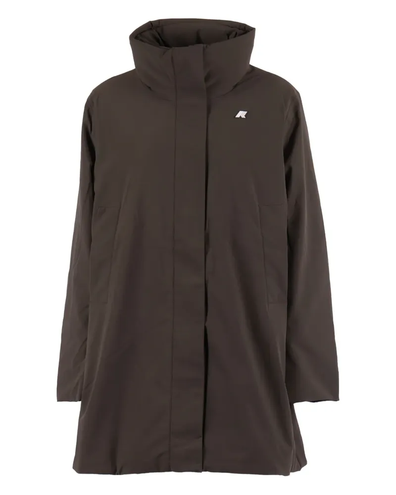 K-Way Gefütterte Jacke mit Stehkragen - Braun Braun