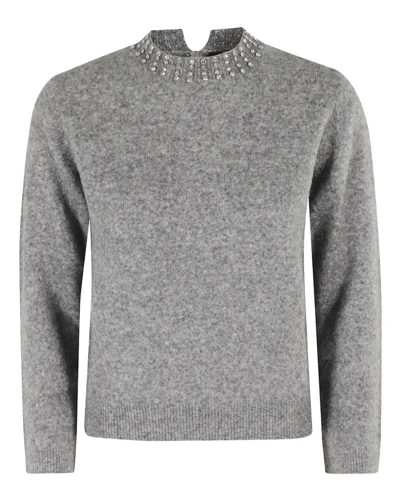 Seventy Pullover mit verziertem Kragen - Grau Grau