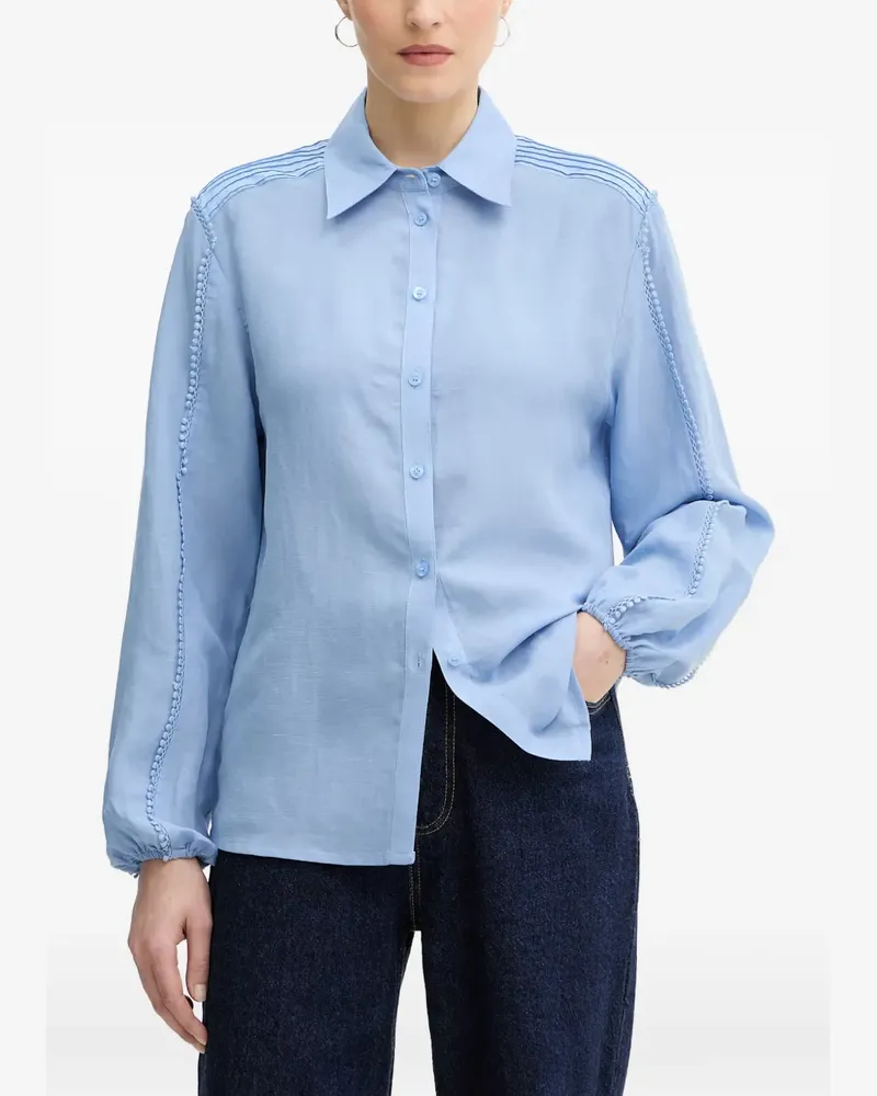 Silvian Heach Hemd mit Details-Besatz - Blau Blau