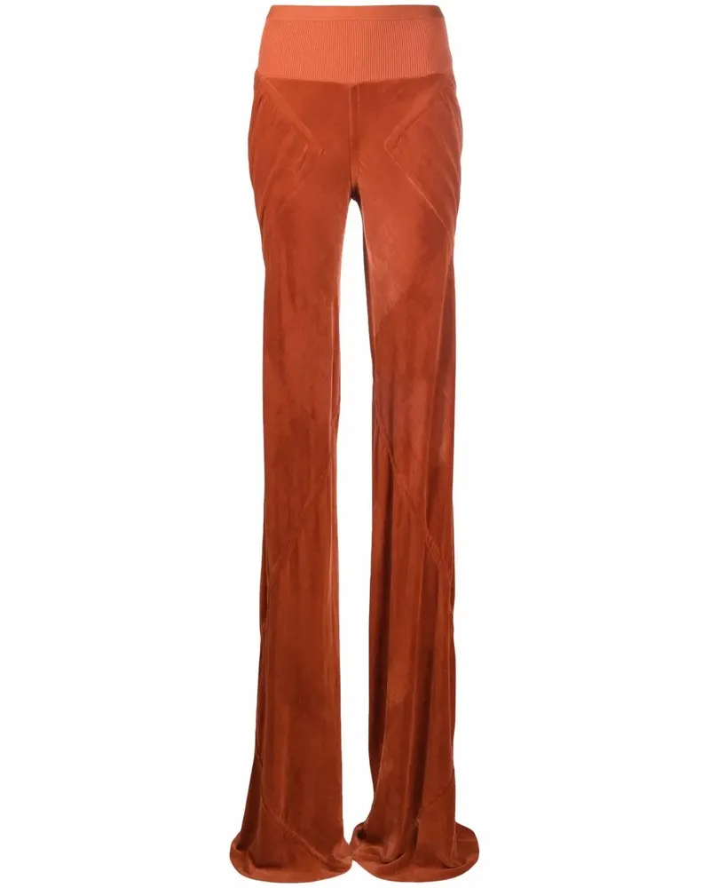 Rick Owens Hose in Samtoptik - Orange Orange