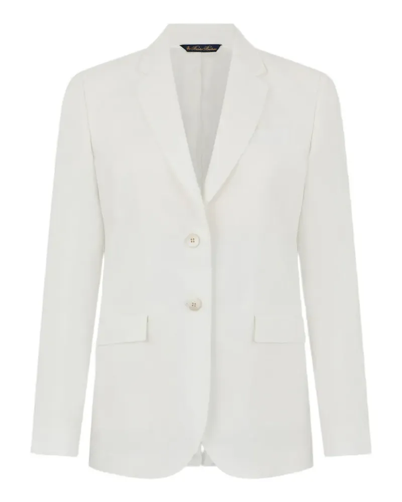 Brooks Brothers single-breasted linen blazer - Weiß Weiß