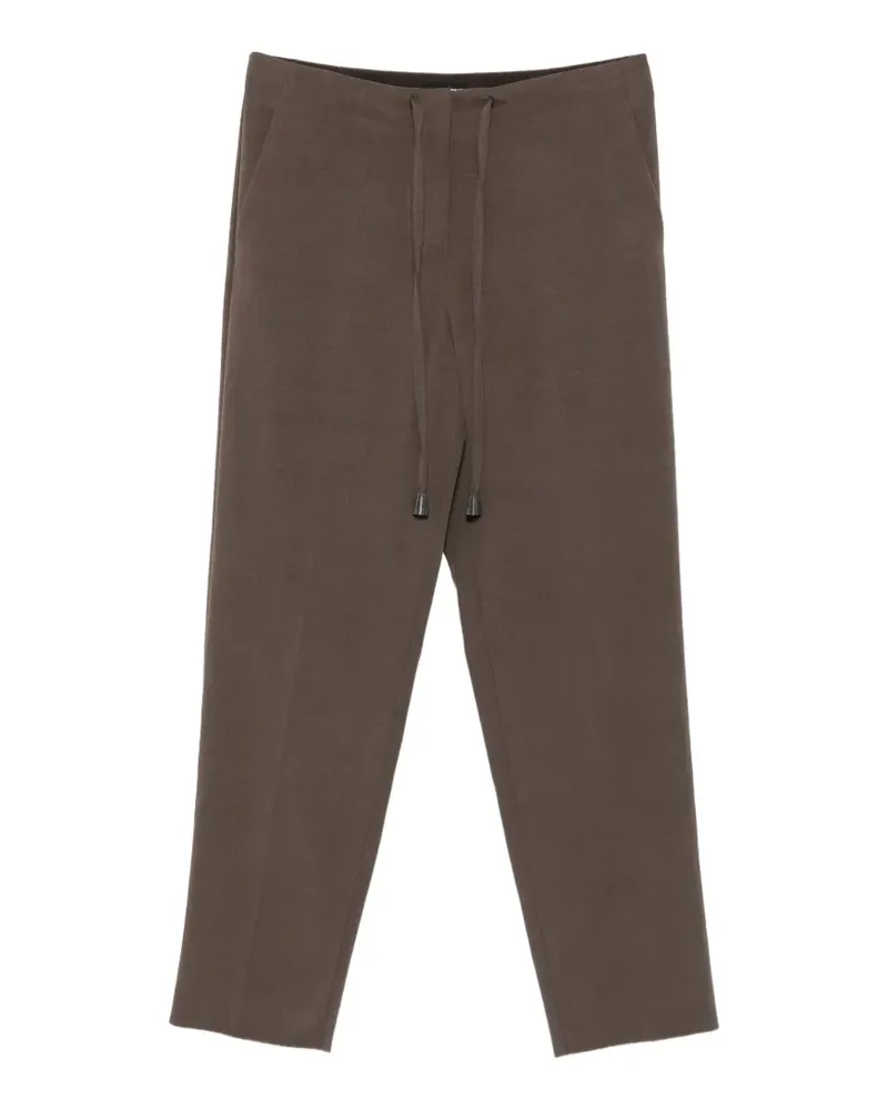 Giorgio Armani Gerade Hose mit Kordelzug - Grau Grau