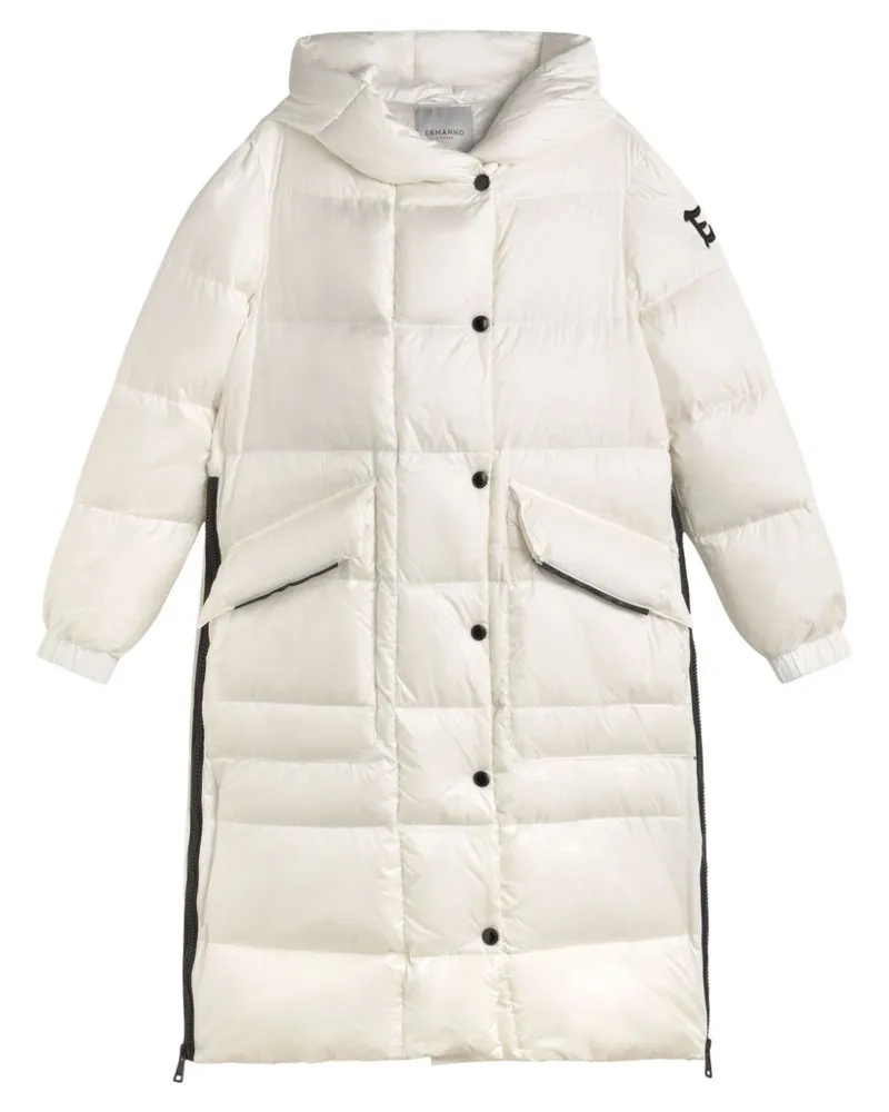 Ermanno Scervino Wattierter Mantel mit Schlitzdetail - Weiß Weiß