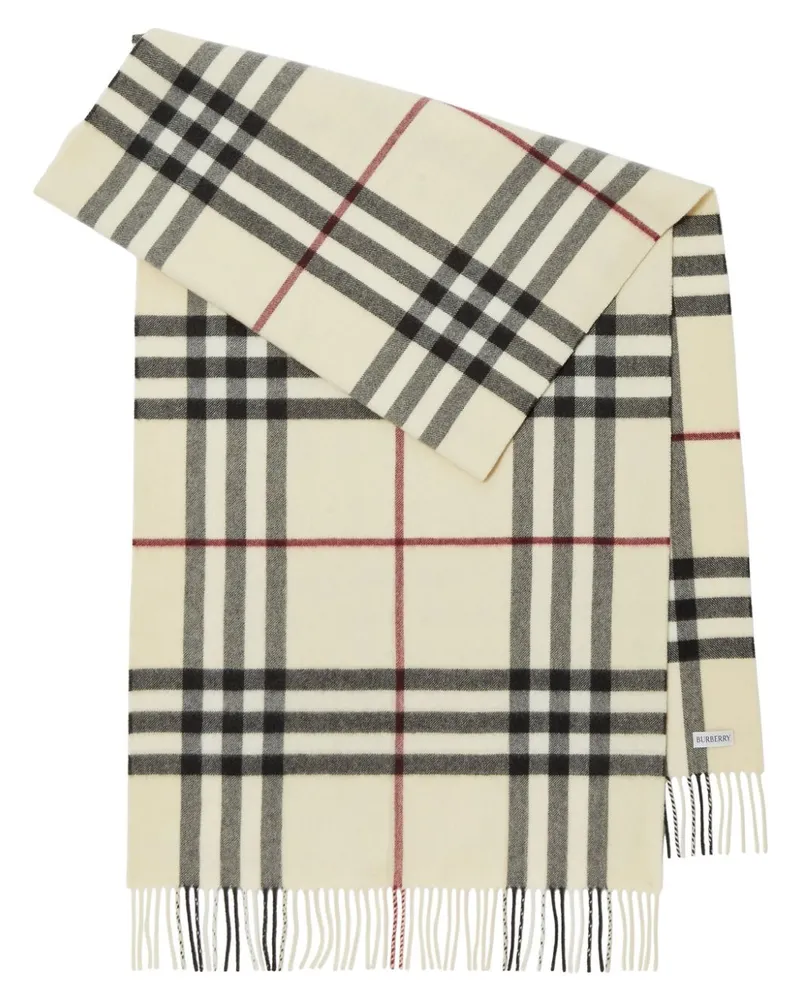 Burberry Karierter Schal aus Kaschmir - Nude Nude