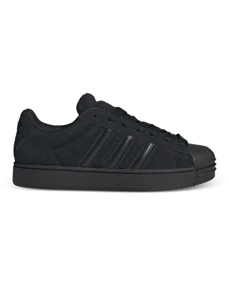 adidas Gestreifte Superstar Sneakers - Schwarz Schwarz