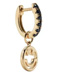 Roxanne First 14kt Smiley Gelbgoldcreole mit Saphiren Gold