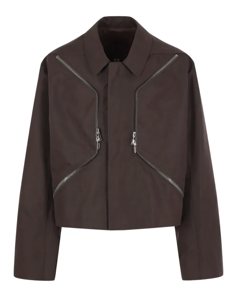 Rick Owens Heizer Mac zip-detail cropped jacket - Braun Braun