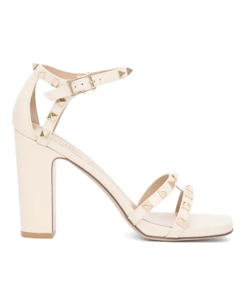 Valentino Garavani Rockstud Sandalen aus Kalbsleder mit Elchprägung 100mm - Nude Nude
