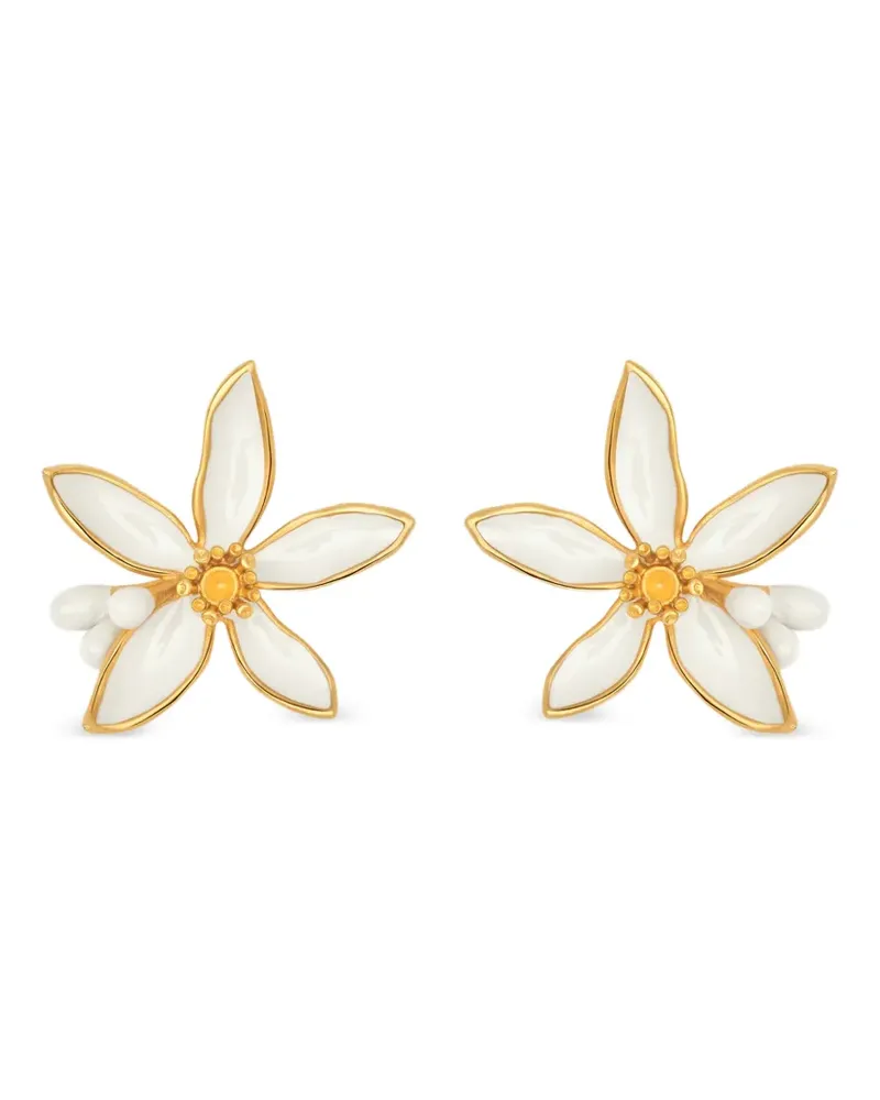 Oscar de la Renta orange blossom earrings - Gold Gold