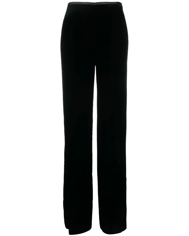 Emporio Armani Gerade Hose mit Stretchbund - Schwarz Schwarz