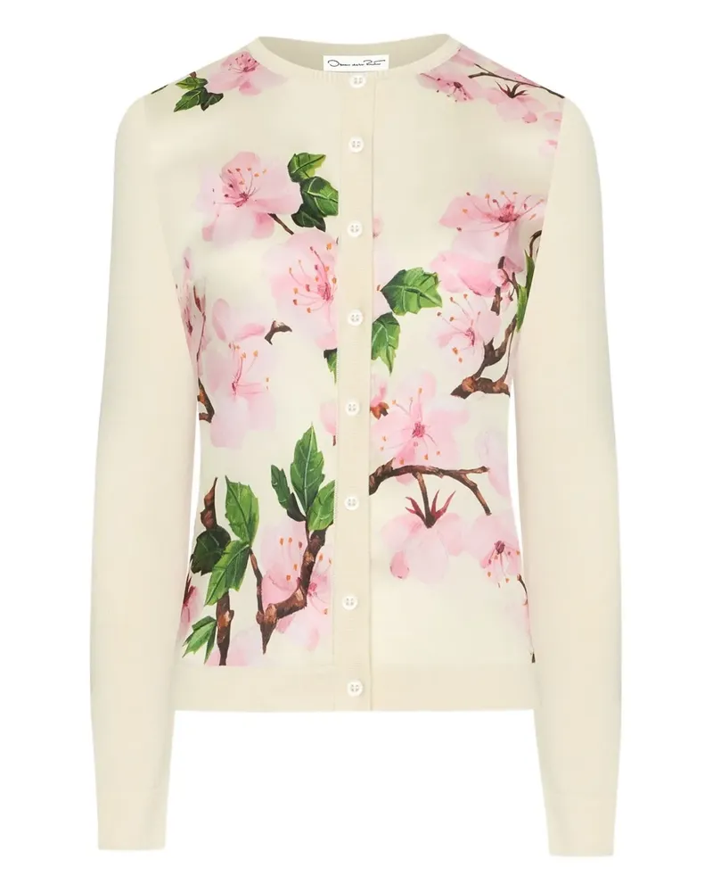 Oscar de la Renta Cardigan mit Print - Nude Nude