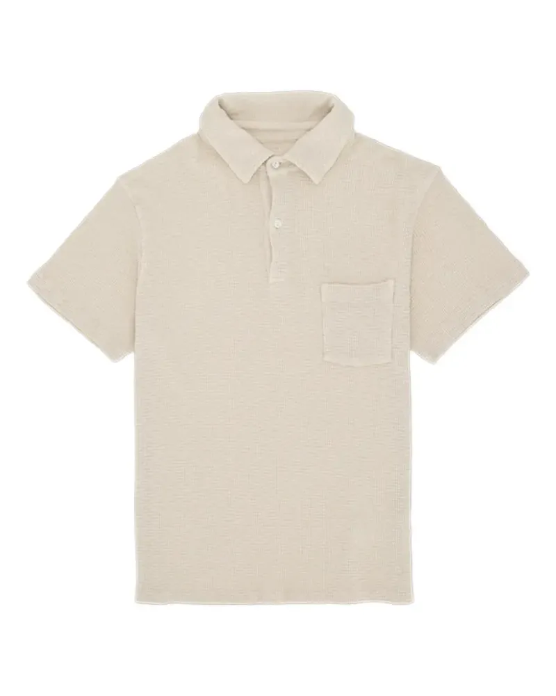 Fortela Missourim waffle pocket polo shirt - Nude Nude