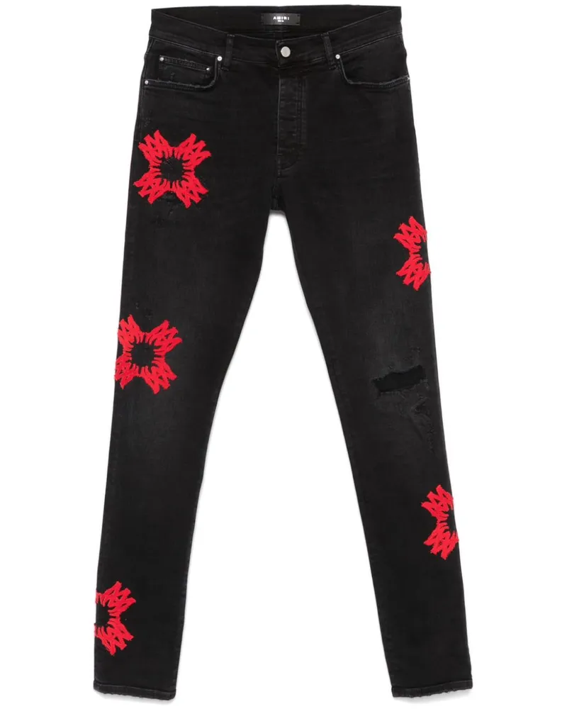 Amiri Skinny-Jeans mit MA Quad-Applikation - Schwarz Schwarz