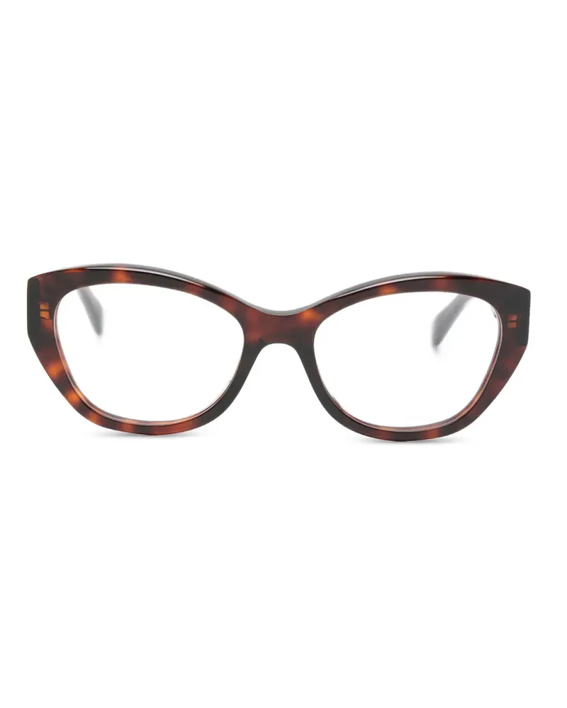 Balenciaga Gemusterte Brille mit Cat-Eye-Gestell - Braun Braun