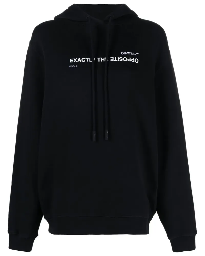 OFF-WHITE Hoodie mit Slogan-Print - Schwarz Schwarz