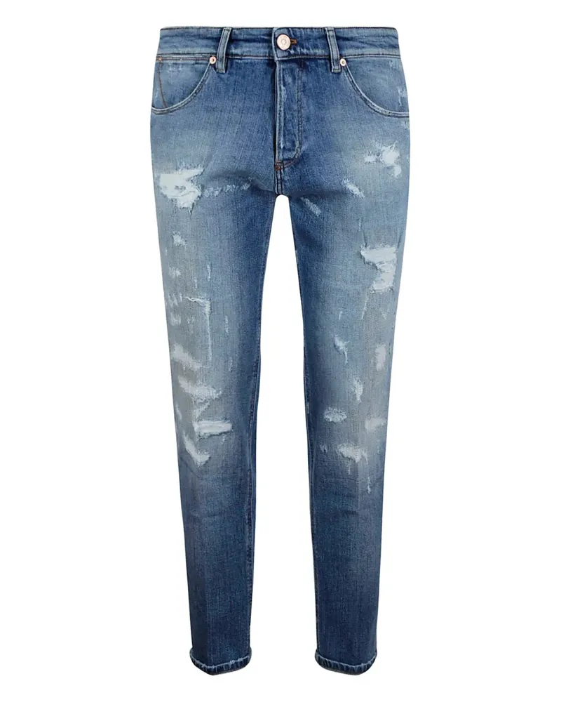 PT TORINO Five-Pocket-Jeans mit Distressed-Detail - Blau Blau