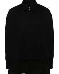 SONGZIO Button-down-Hemd aus Baumwolle Schwarz