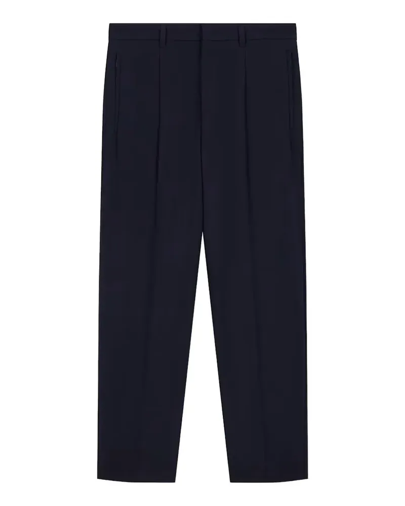 Emporio Armani pleated-detail tailored trousers - Schwarz Schwarz