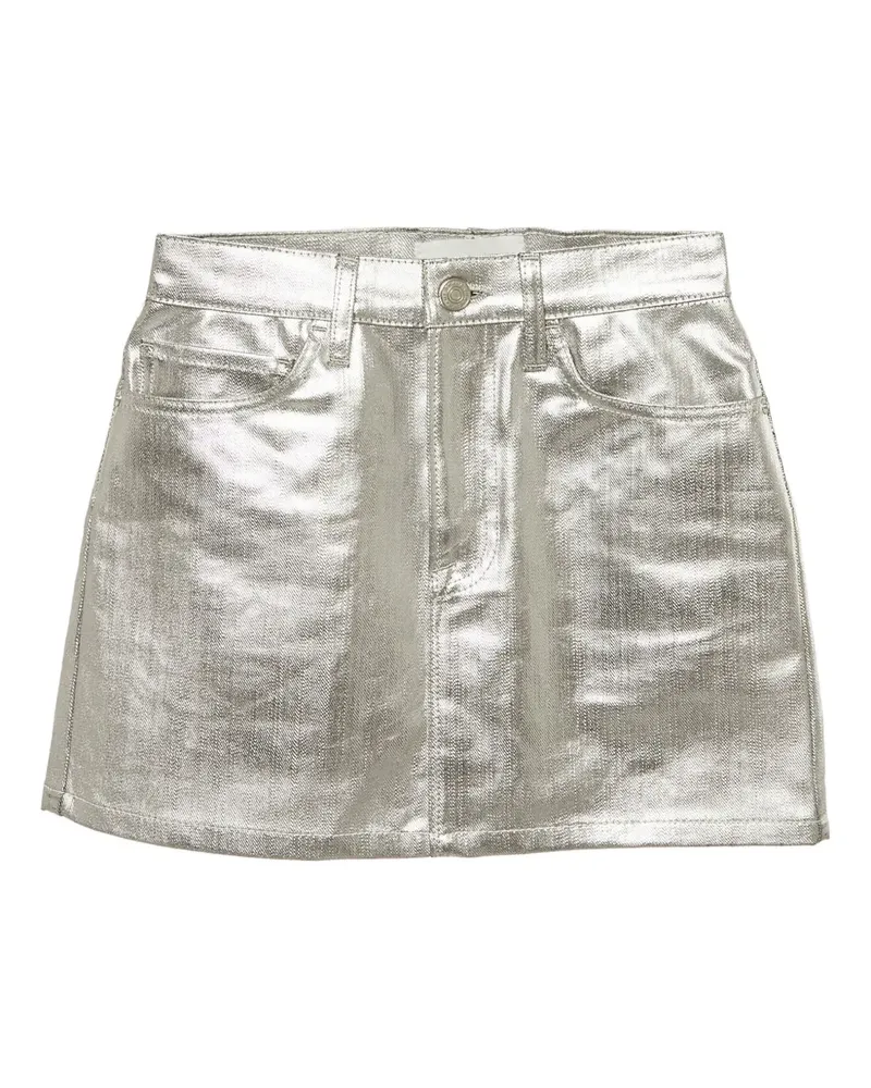 Frame Denim Pre-owned Metallic-Jeansrock - Silber Silber